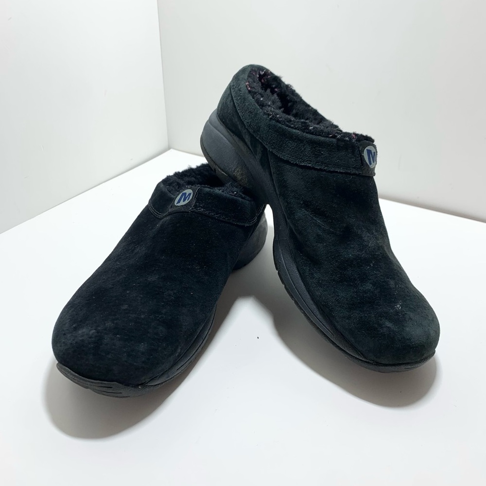 Merrell Womens Sz 7.5 Primo Chill slide slip on faux fur lined performance shoes